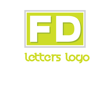 Letter FD are in rectangle logo