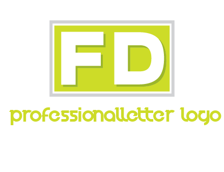 Letter FD are in rectangle logo