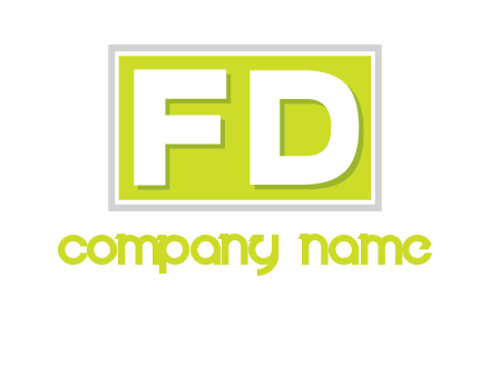 Letter FD are in rectangle logo