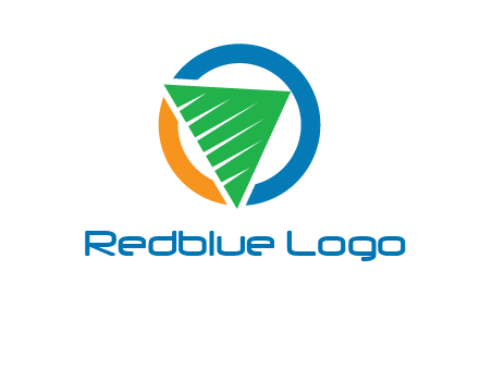 green recycling triangle in circle logo