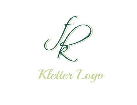 script font letter FK