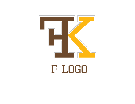 letter F forming letter K
