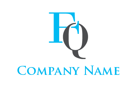 letter Q intertwining with letter F