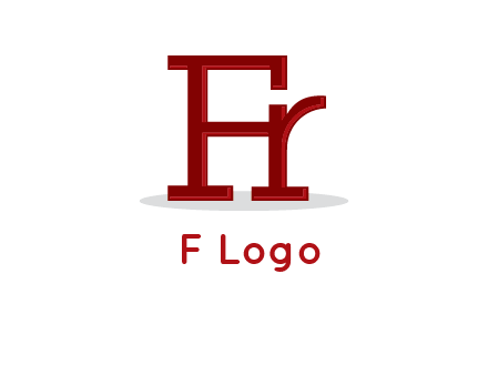 letter F attached to letter R forming letter H