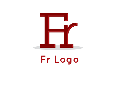 letter F attached to letter R forming letter H