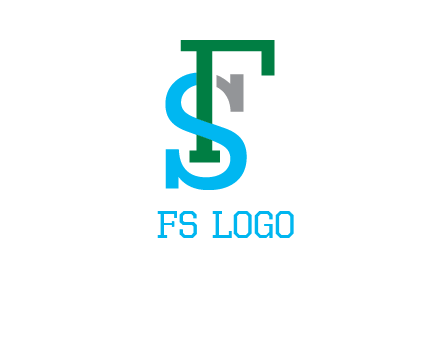 letter S intertwining with letter F 
