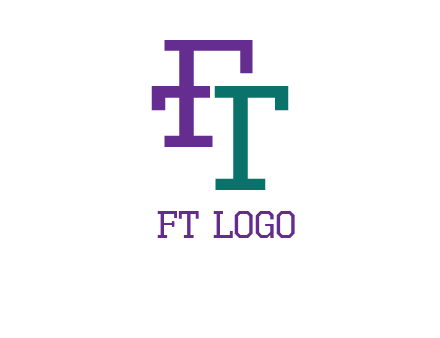 letter F forming letter T