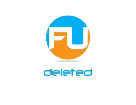 Letters FU are in a circle logo