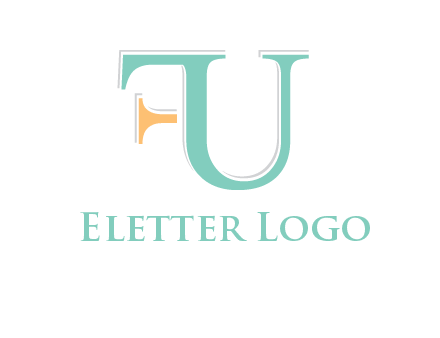 letter F joined with letter U