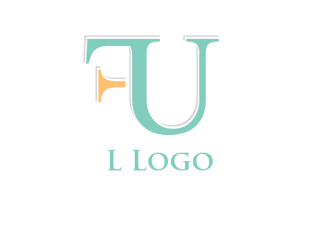 letter F joined with letter U