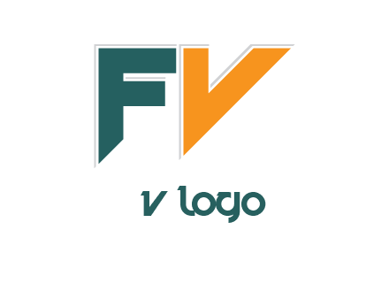 letter F with letter V looking like arrow