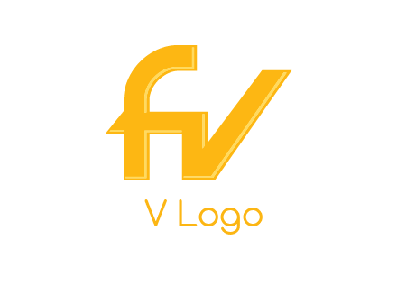 letter F joined with letter V