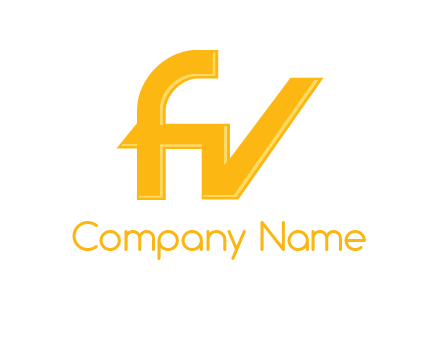 letter F joined with letter V