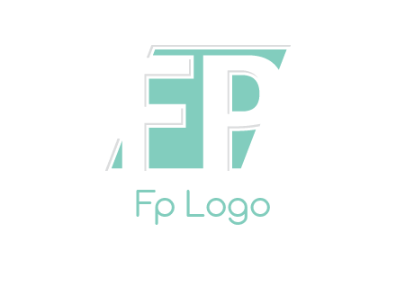 Letters FP are in a rhombus shape logo