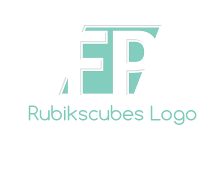 Letters FP are in a rhombus shape logo