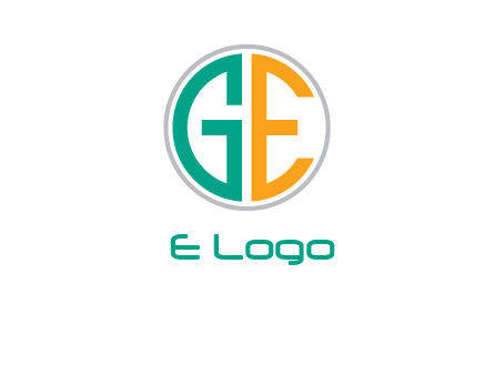 Letters GE are in a circle logo