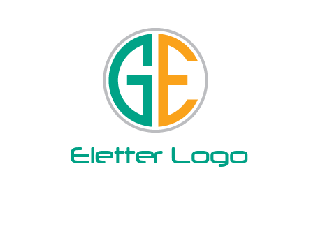 Letters GE are in a circle logo