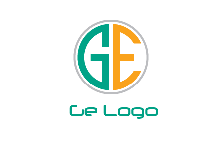 Letters GE are in a circle logo