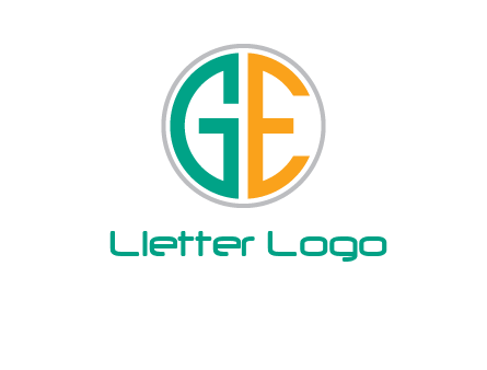 Letters GE are in a circle logo