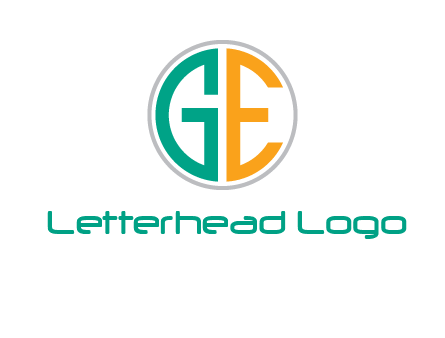 Letters GE are in a circle logo