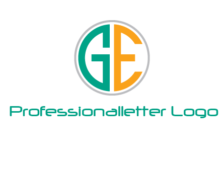 Letters GE are in a circle logo