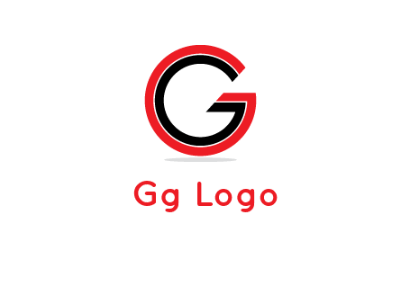 two line art letter G 