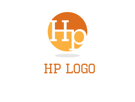Letters HP are in a circle icon