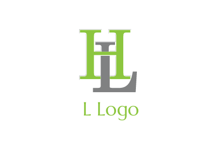 letter L behind letter H