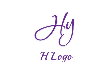 script font letter HY