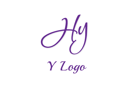 script font letter HY