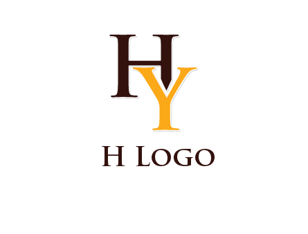 letter H behind letter Y