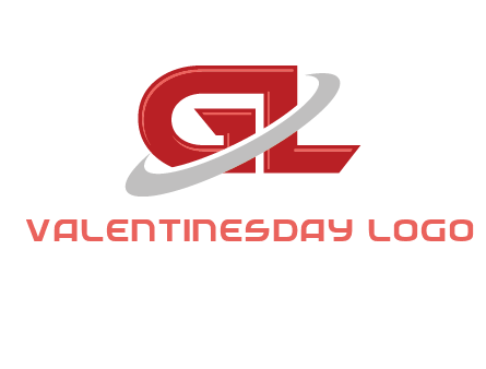 Swoosh around letters GL logo