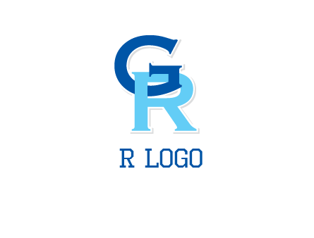 letter G intertwining with letter R