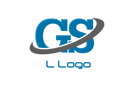 Swoosh around letters GS logo