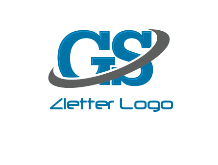 Swoosh around letters GS logo