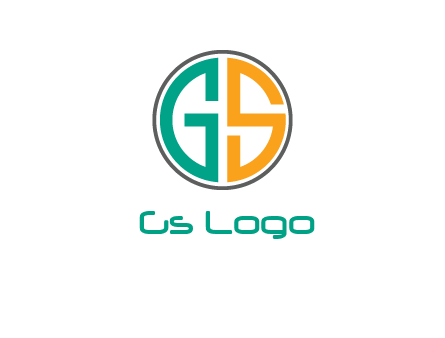 Letters G and S are in a circle logo