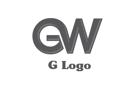 abstract letter GW joined together