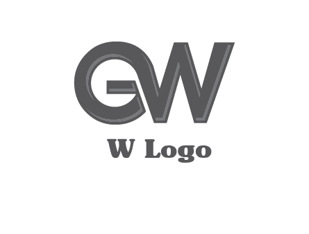 abstract letter GW joined together