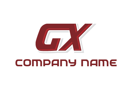 letter GX joined together forming arrow