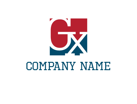 letters G and X are in the square logo