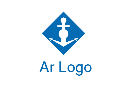 anchor in rhombus transport logo