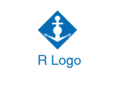 anchor in rhombus transport logo