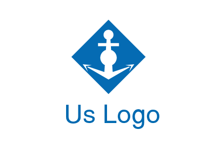 anchor in rhombus transport logo