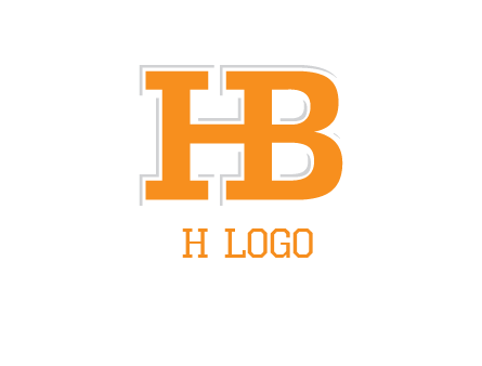 letter B forming letter H