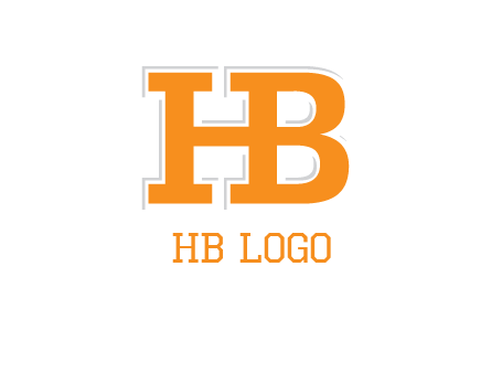 letter B forming letter H