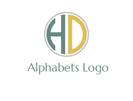 Letter H and D in a circle logo