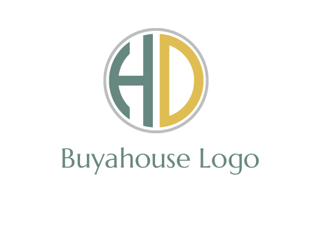 Letter H and D in a circle logo