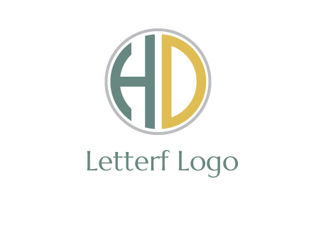 Letter H and D in a circle logo