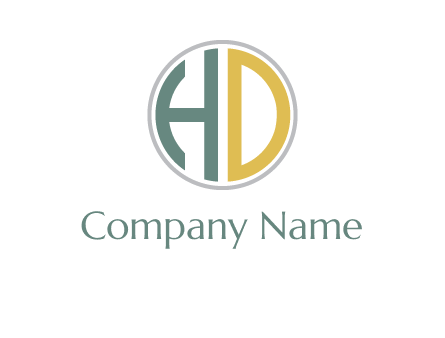 Letter H and D in a circle logo