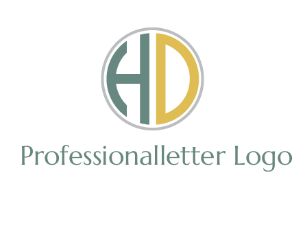 Letter H and D in a circle logo